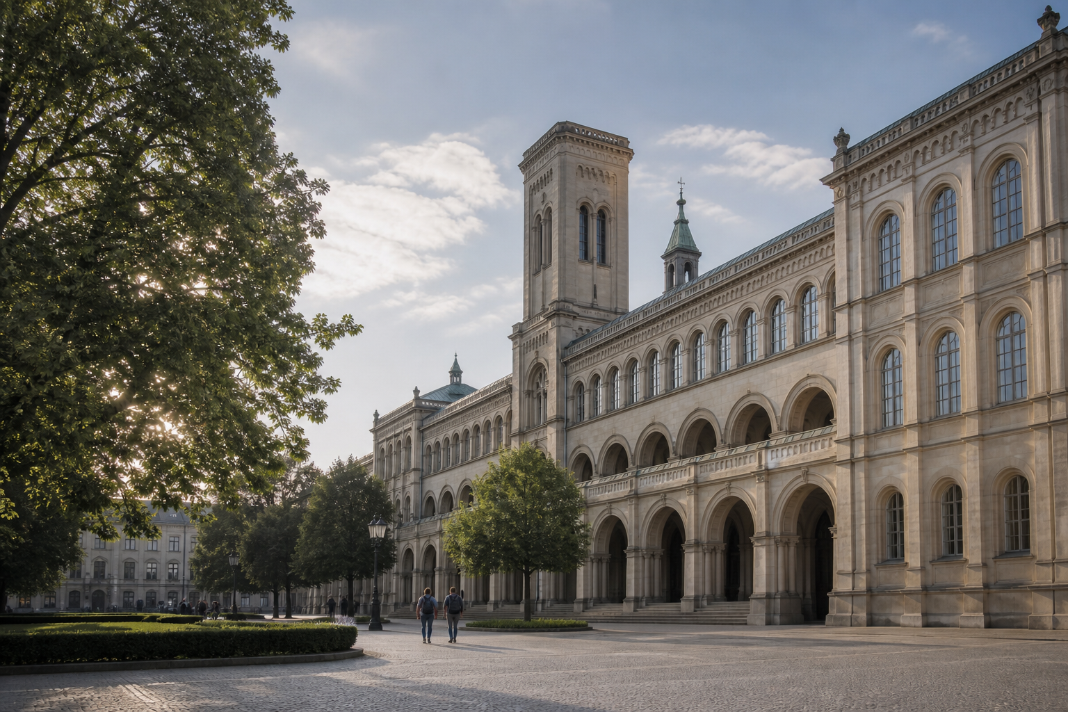Historic university architecture in Munich